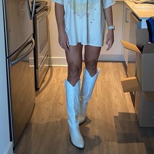 White cowboy boots